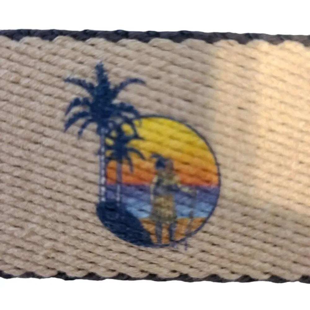 Doc Murphy Hobe Sound Mens Belt Jobe Indian Man Palm Tree Sz 35 Golf Belt